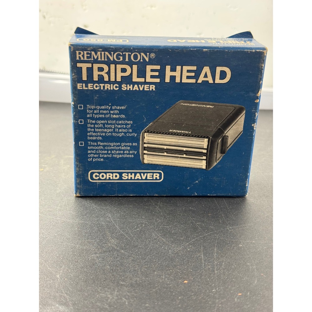 Vintage Remington Triple Head Electric Shaver PM-850 Corded Shaver no cord USA
